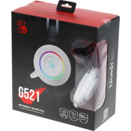Гарнитура A4Tech Bloody G521 белый/черный 2.3м мониторные USB