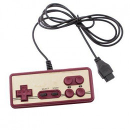 Геймпад проводной 8 bit Controller узкй разъем 9 Pin (Прямоугольный) (Красный Золотой)