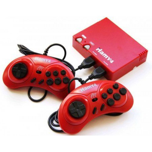 Геймпад проводной 8 bit Controller узкий разъем 9 Pin (Форма Sega) (Красный)
