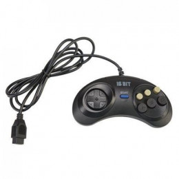 Игровая приставка 16 bit Sega Classic Battlefield (50 в 1) + 50 встроенных игр + 2 геймпада (Черная)