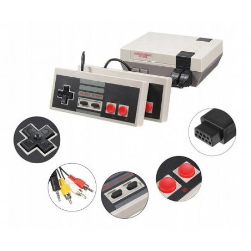 Игровая приставка 8 bit Dendy Mini Game Anniversary Edition (620 в 1) + 620 игр + 2 геймпада (Черный/Серый)