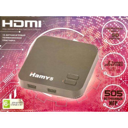 Игровая приставка 8 bit + 16 bit Hamy 5 HDMI (505 в 1) + 505 встроенных игр + 2 геймпада (Черная)