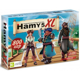 Игровая приставка 8 bit + 16 bit Hamy 5 XL AV + HDMI (800 в 1) + 800 встроенных игр + 2 геймпада (Черная) 8 bit