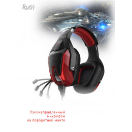 Игровая стереогарнитура RUSH BATTLE STATION, Smartbuy черно-красная