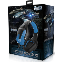 Игровая стереогарнитура RUSH BATTLE STATION, Smartbuy черно-синяя