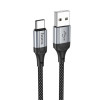 Кабель HOCO X102 USB – Type-C, 3A, 1м, black (в оплетке вязаный)