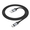 Кабель HOCO X102 USB – Type-C, 3A, 1м, black (в оплетке вязаный)