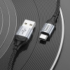 Кабель HOCO X102 USB – Type-C, 3A, 1м, black (в оплетке вязаный)
