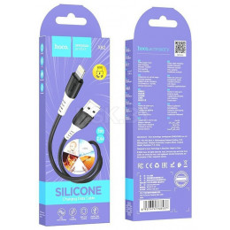 Кабель HOCO X82 USB – для iPhone ,2.4A, 1м, (Силиконовый), black