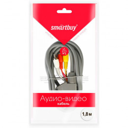 Кабель Smartbuy SCART – 3 RCA (M) (1,8 m KA518)