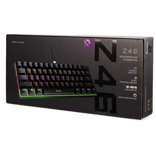 Клавиатура SmartBuy Z46, черная, механическая, 61 keys