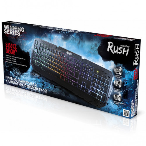 Клавиатура игровая RUSH 330 USB проводная мультимедийная Smartbuy
