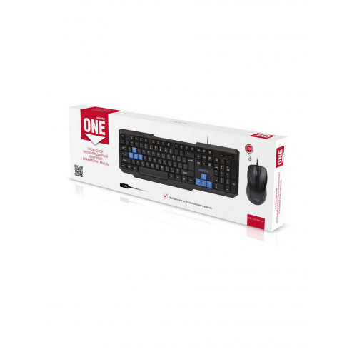 Комплект проводной ONE 230346-KB мультимедийный клавиатура+мышь Smartbuy
