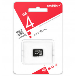 microSDHC карта памяти Smartbuy 4GB Class 10 (без адаптера)