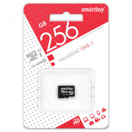 microSDXC карта памяти Smartbuy 256GB UHS-1 Class 10 (без адаптера)