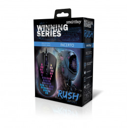 Мышь проводная игровая RUSH Incerto 741G-K, Smartbuy