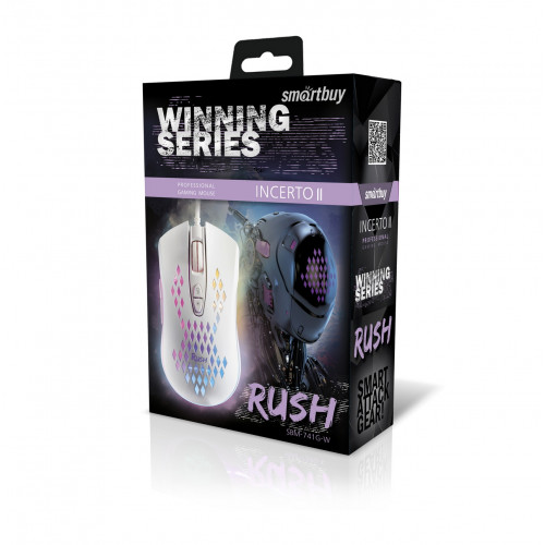 Мышь проводная игровая RUSH Incerto 741G-W, Smartbuy