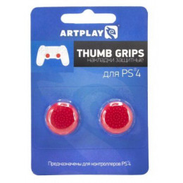Накладки защитные на стики геймпада Artplays Thumb Grips  (2 шт) красные