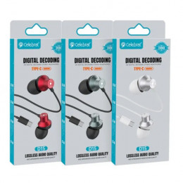 Наушники Celebrat D15 с микрофоном (Type-C), черные