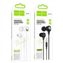 Наушники HOCO M116 с микрофоном, черные