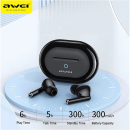 Наушники TWS AWEI T61 черные (BT5.3)