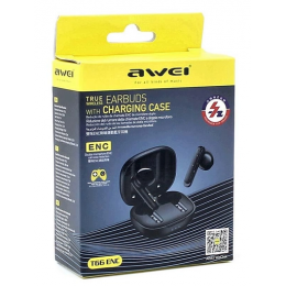 Наушники TWS AWEI T66 ENC черные (BT5.3)