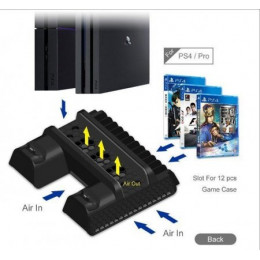 Многофункциональный стенд DOBE для PS4/Slim/PRO с индикаторами и функцией охлаждения, TP4-882C