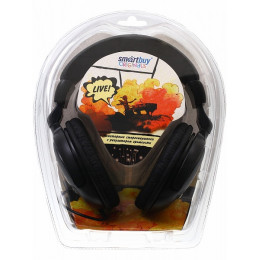 Полноразмерные наушники LIVE!, Smartbuy черные