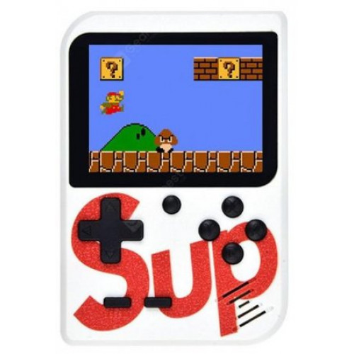 Портативная игровая приставка Retro FC SUP XH-166 (400 в 1) + 400 встроенных игр (Белая) 8 bit