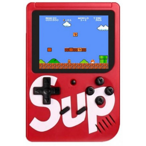 Портативная игровая приставка Retro FC SUP XH-166 (400 в 1) + 400 встроенных игр (Красная) 8 bit