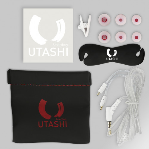 Универсальная мобильная гарнитура UTASHI DUO III Smartbuy, белая