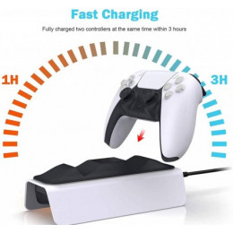 PS 5 Charging Stand Dual Controllers White TP5-0521B DOBE