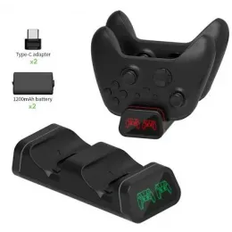 Зарядная станция для 2-x геймпадов + 2 аккумулятора 1200 мАч DOBE (TYX-0625) (Xbox One/Series X/S) 