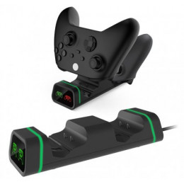 Зарядная станция для 2-x геймпадов + 2 аккумулятора 800 мАч DOBE (TYX-19006X) (Xbox One/Series X/S)