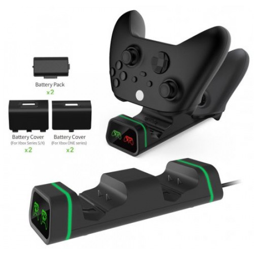 XBox Series X/S Charging Stand Dual Controller +Battery pack Black