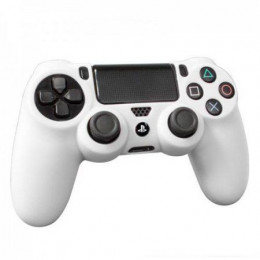 Защитный силиконовый чехол для геймпада Sony Dualshock 4 (Белый)