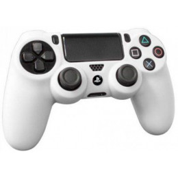 Защитный силиконовый чехол для геймпада Sony Dualshock 4 (Белый)