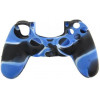 Защитный силиконовый чехол для геймпада Sony Dualshock 4 (Камуфляж синий)