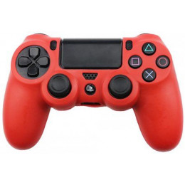 Защитный силиконовый чехол для геймпада Sony Dualshock 4 (Красный)