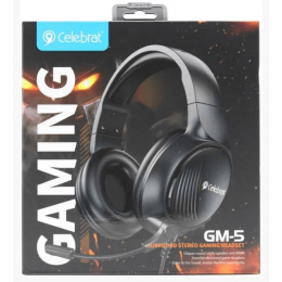 Стерео гарнитура Celebrat GM-5 Black игровая