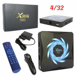 Приставка для цифрового ТВ Android TV Box X96Q Max Allwinner H313 4G+32G 2.4G+G WiFi Android 10.0