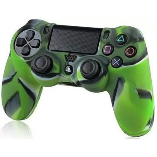 PS 4 Controller Silicon Case Camouflage Green